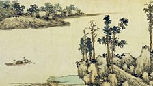 With oars adrift on a lake, by Shen Zhou (1427 – 1509) | detail