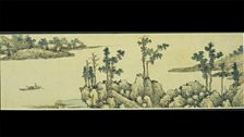 With oars adrift on a lake, by Shen Zhou (1427 – 1509)