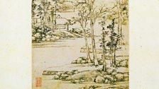 Ancient trees and gray mists, by Wen Zhengming (1470 - 1559) | detail