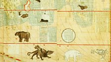 Map of the Myriad Countries of the World, by Matteo Ricci (1552-1610) and Li Zhizao (1565-1630) | detail, animals