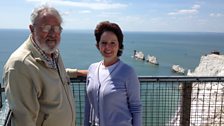 Tony Tutton of the National Trust shares the great views across the Solent with Helen.