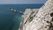 One of the Isle of Wight's greatest attractions, the iconic Needles, at the western end of the island.