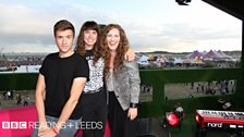 Greg James, Jen Long and Rae Morris