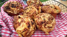 squash, chive and three cheese muffins