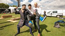 Back stage at London Mela