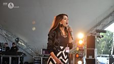 Tasha Tah on the main stage at London Mela