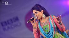 Miss Pooja on the main stage at London Mela