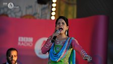 Miss Pooja on the main stage at London Mela