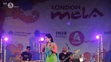 Miss Pooja on the main stage at London Mela