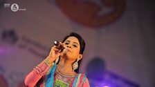 Miss Pooja on the main stage at London Mela