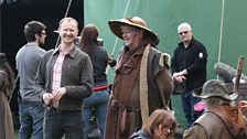 Writer Mark Gatiss with Trevor Cooper.