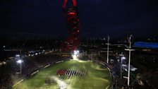 Military marching bands rounded off the opening ceremony