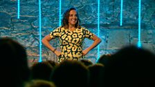 Luisa Omielan performs at the caves in Edinburgh