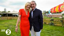 Jo Whiley and Terry Wogan, the dream team who introduced the start of Radio 2 Live in Hyde Park