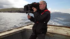 Cameraman Richard Cook is used to filming in all conditions but a small lobster boat in the Atlantic proved quite a challenge