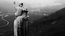 The Our Lady of the Sea statue which overlooks Castlebay on Barra