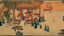 Detail from ‘Amusements in the Xuande emperor’s palace’. Handscroll, ink and colours on silk. Xuande period, 1426–1435