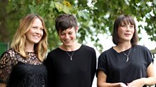 The Cadbury Sisters backstage at Radio 2 Live in Hyde Park