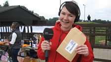 Jo with the treasure, at a charity event in North Tuddenham