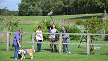 Filming Pam and puppy class