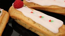 Nancy's Raspberry Ripple Eclairs