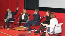 Matthew Collings, Susan Greenfield, Paul Farley and Fiona Rae with Anne McElvoy