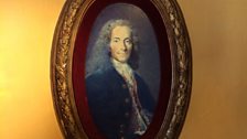 Portrait of Voltaire at Café Procope