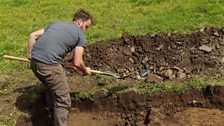 Digging at Dunluce Castle