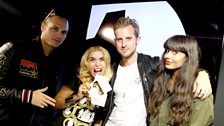 Sigma with Paloma Faith celebrating their second no. 1 on the Official Chart