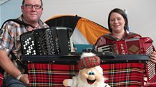 Kenny Mitchell and Amanda Robinson of the Alastair Scott Ceilidh Band