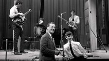 Brian Matthew with The Beatles