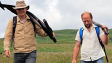 Presenter Paul Murton and islander Neil Cameron head out to cut peat on Jura