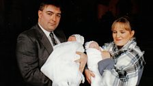 Bedydd John a Sioned, efeilliad Denzil ac Eileen / Denzil and Eileen at John and Sioned's Christening