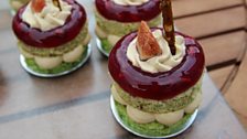 Luis' Pomegranate, Fig & Pistachio Entremets