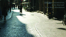 Paved streets with low kerbs