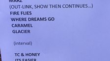 The #6MusicLive set list