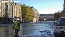 Cleaning the streets of Bordeaux