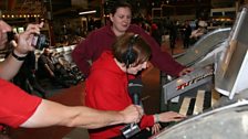 Regular organist Lizzie Soanes keeps a watch on Kirsteen's efforts