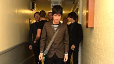 Johnny Marr walking to the stage (6 Music Live at Maida Vale)