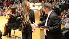 John Toal congratulates Duke Special