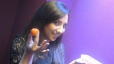 Nadia with her Gulab Jamuns