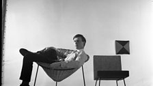 Terence Conran and His Cone Chair by Ray Williams, 1950s