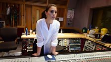 Jessie Ware at the mixing desk in Maida Vale