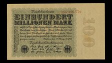 100 million mark note, 1923 - Germany: Memories of a Nation at the British Museum