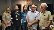 Ffion Emlyn, Dylan Hughes, Betsan Powys - golygydd Radio Cymru, T James Jones, Ynyr Williams