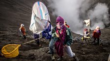 Tenggerese people taking part in the Kasada festival which happens once a year on Mt. Bromo, an active volcano