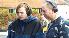 Kirsteen and Navigator Ian go looking for clue two on a stall selling jam