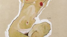 Egon Schiele, Squatting Female Nude, 1910