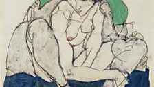 Egon Schiele, Crouching Woman with Green Kerchief, 1914