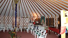 Inside the Yurt